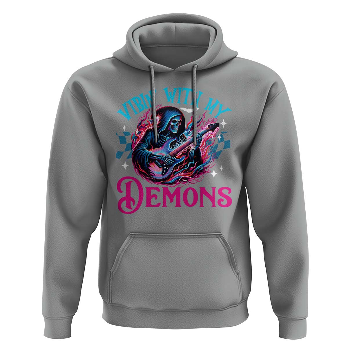 Halloween Rock N Roll Hoodie Vibing With My Demons