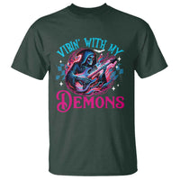 Halloween Rock N Roll T Shirt Vibing With My Demons - Wonder Print Shop