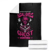 Real Girls Go Ghost Hunting Throw Blanket Paranormal Investigator Spooky Halloween - Wonder Print Shop