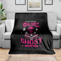 Real Girls Go Ghost Hunting Throw Blanket Paranormal Investigator Spooky Halloween - Wonder Print Shop