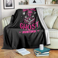 Real Girls Go Ghost Hunting Throw Blanket Paranormal Investigator Spooky Halloween - Wonder Print Shop