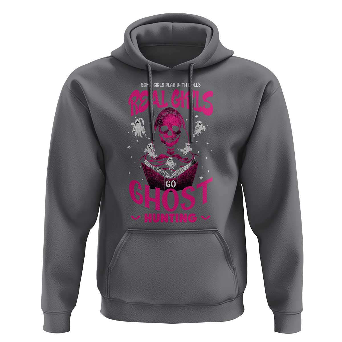 Real Girls Go Ghost Hunting Hoodie Paranormal Investigator Spooky Halloween