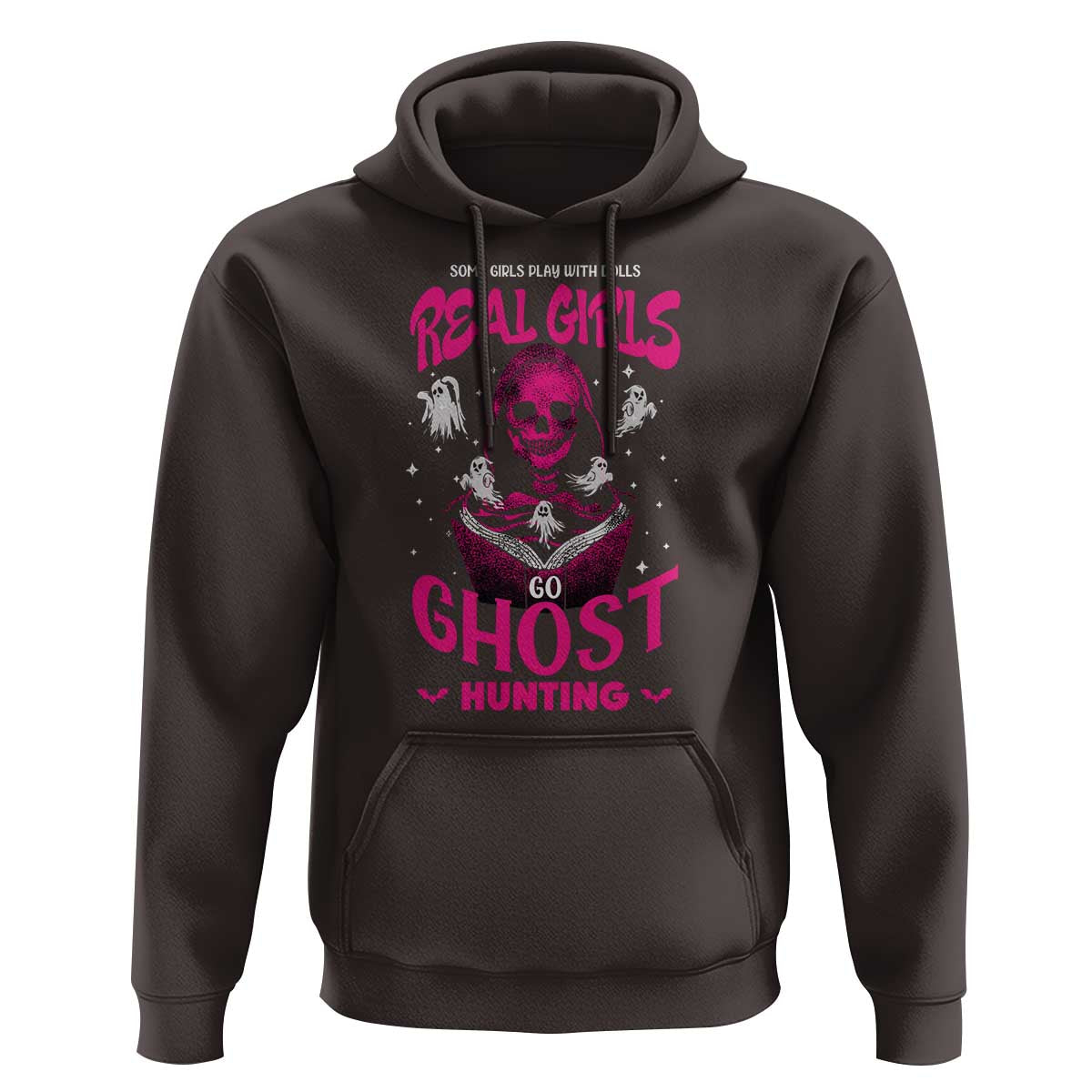 Real Girls Go Ghost Hunting Hoodie Paranormal Investigator Spooky Halloween