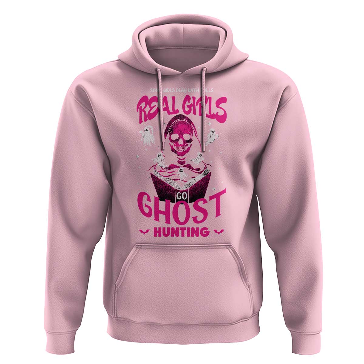 Real Girls Go Ghost Hunting Hoodie Paranormal Investigator Spooky Halloween