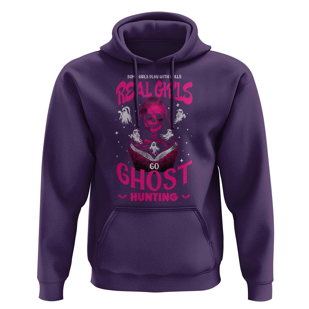 Real Girls Go Ghost Hunting Hoodie Paranormal Investigator Spooky Halloween
