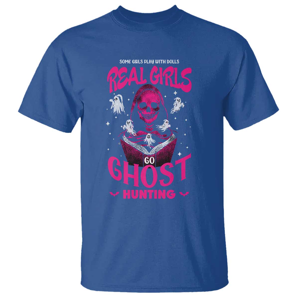 Real Girls Go Ghost Hunting T Shirt Paranormal Investigator Spooky Halloween - Wonder Print Shop