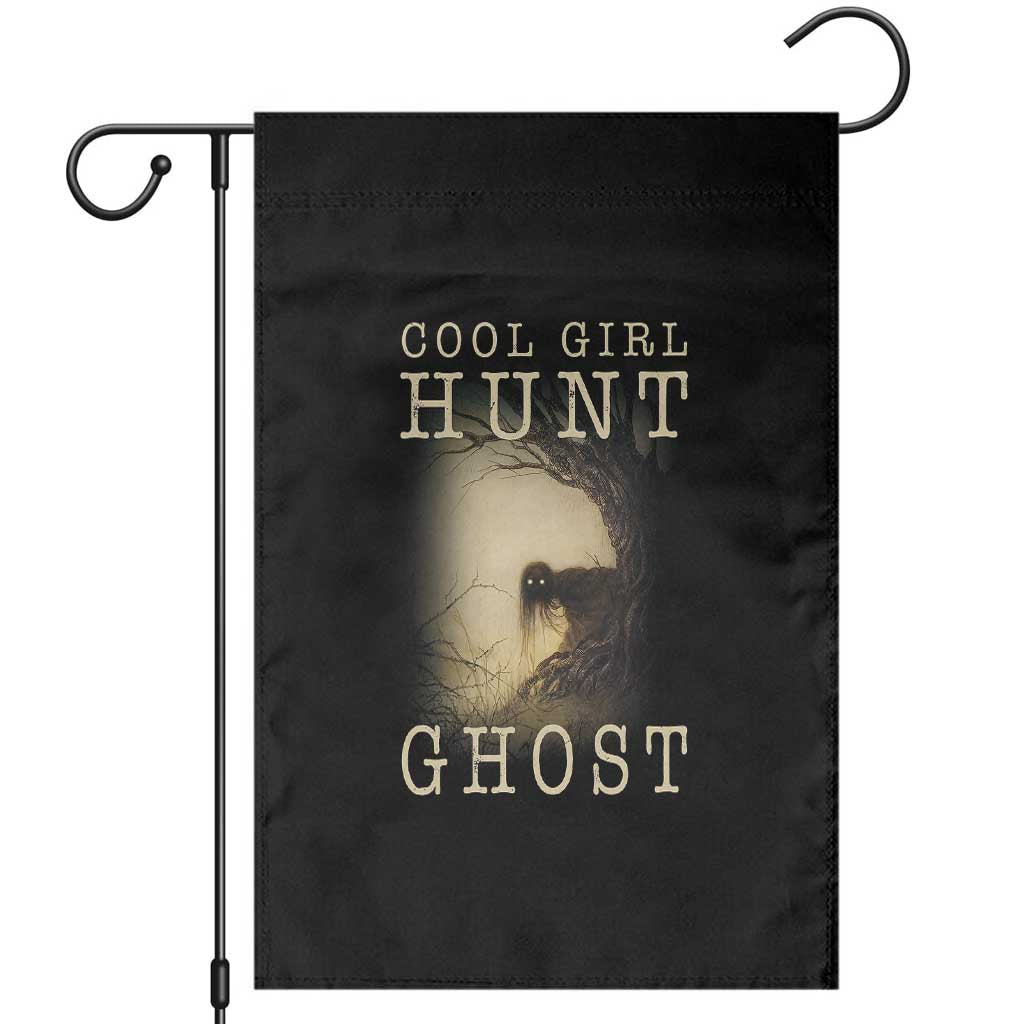Cool Girls Hunt Ghost Garden Flag Paranormal Investigator Creepy Halloween - Wonder Print Shop