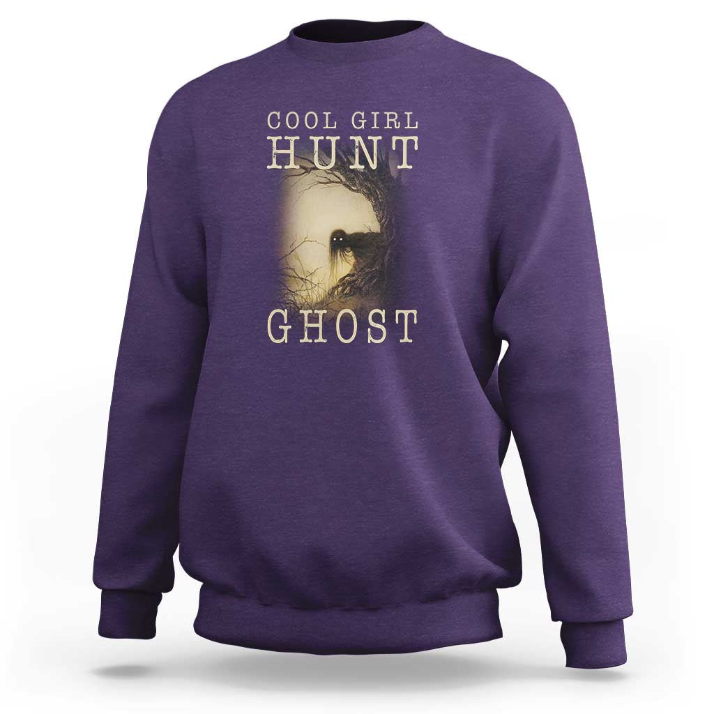 Cool Girls Hunt Ghost Sweatshirt Paranormal Investigator Creepy Halloween - Wonder Print Shop