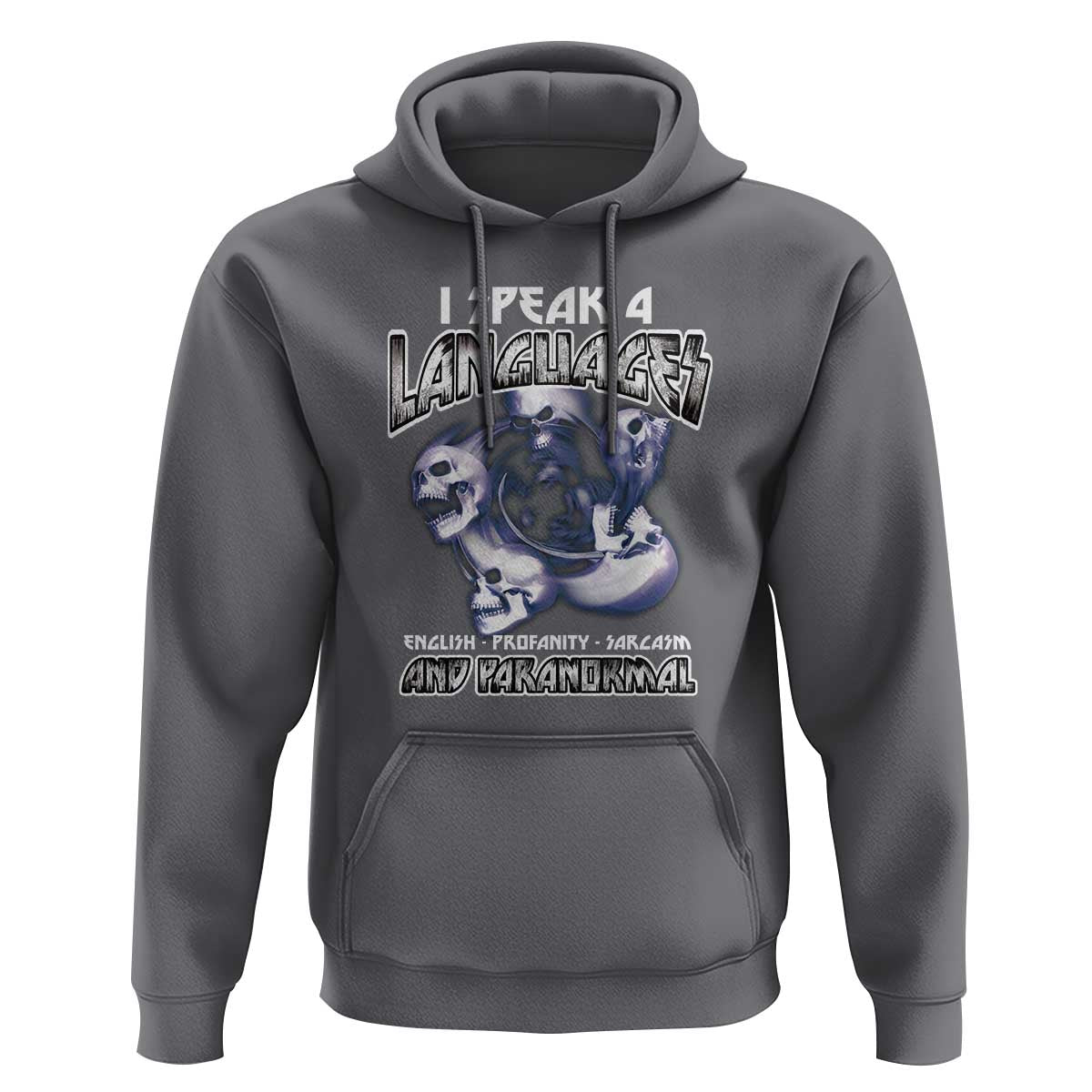 Ghost Hunting Hoodie I Speak 4 Languages Paranormal Halloween