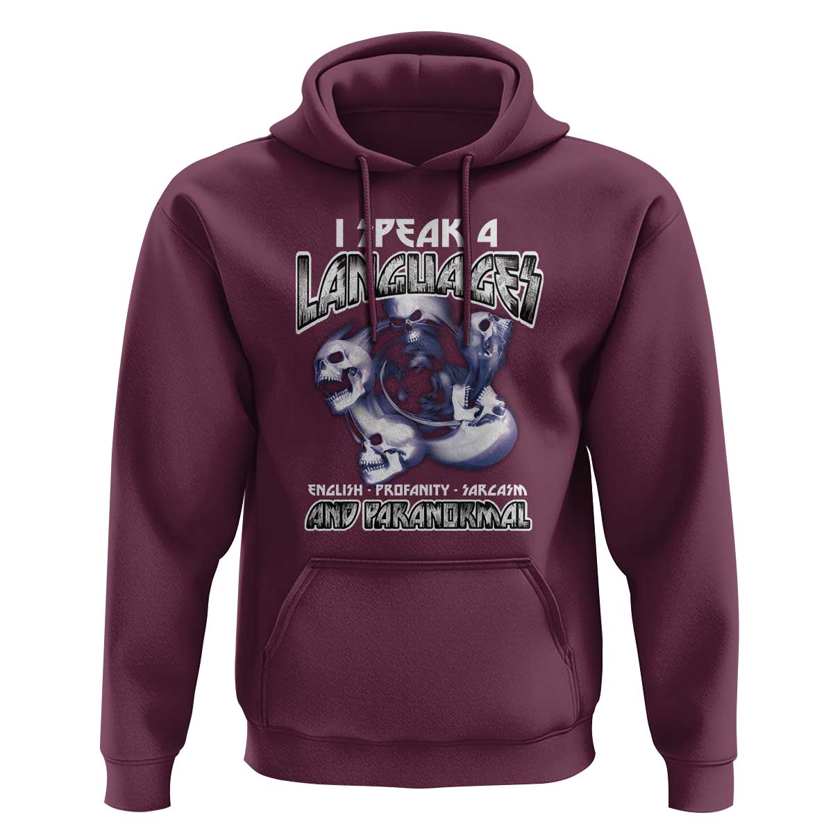 Ghost Hunting Hoodie I Speak 4 Languages Paranormal Halloween