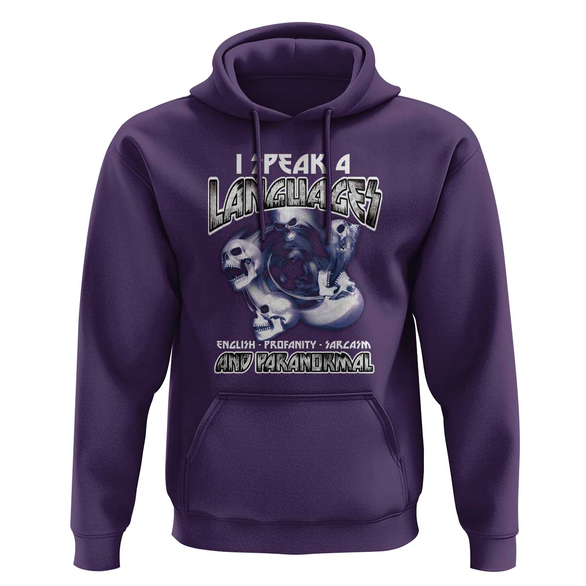 Ghost Hunting Hoodie I Speak 4 Languages Paranormal Halloween
