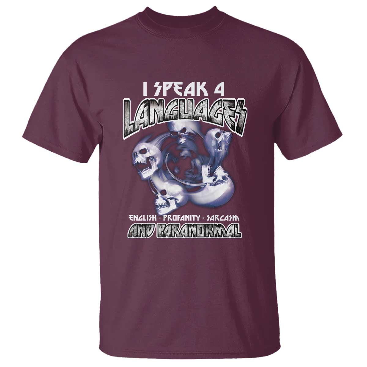 Ghost Hunting T Shirt I Speak 4 Languages Paranormal Halloween - Wonder Print Shop