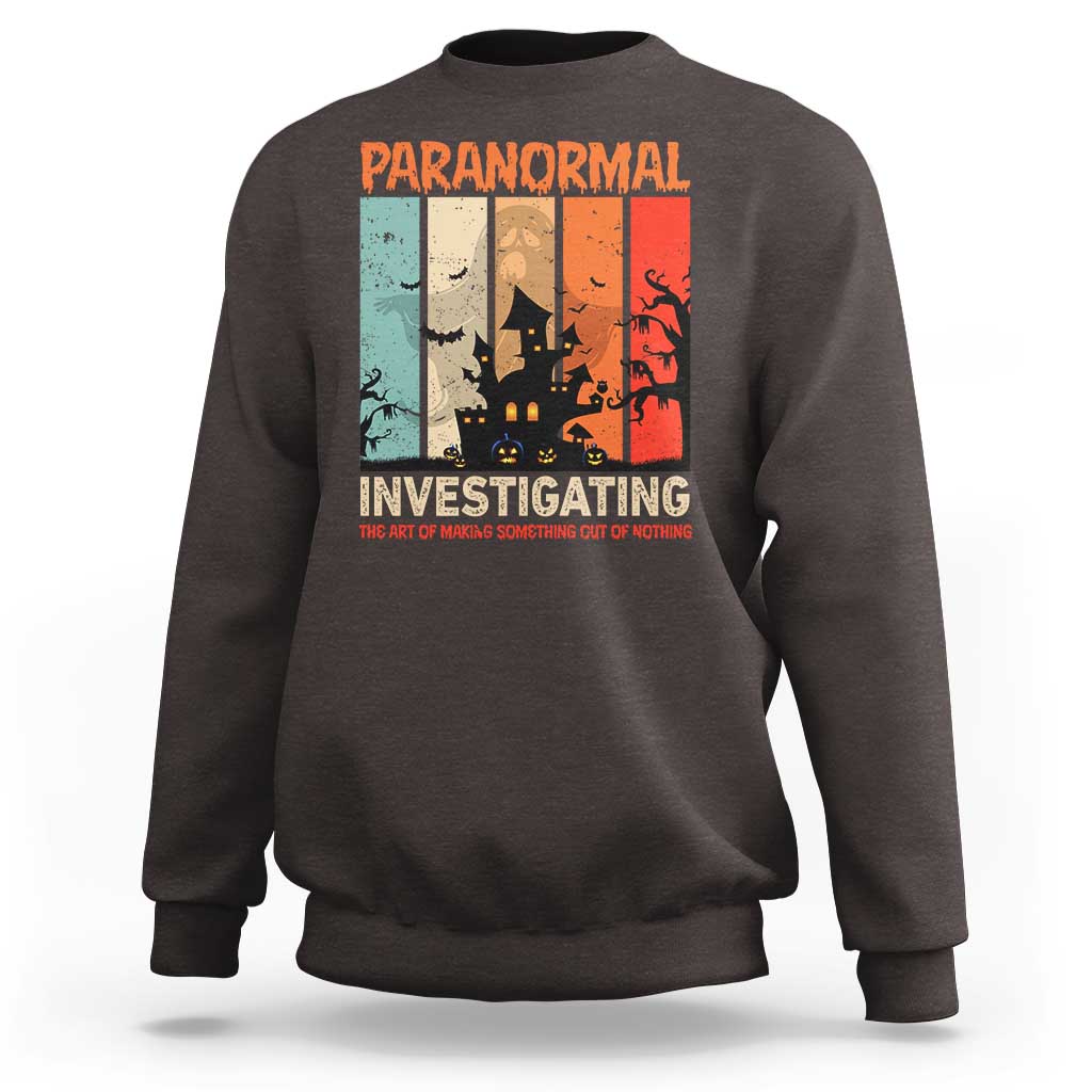 Paranormal Investigator Sweatshirt Ghost Hunting Creepy Halloween - Wonder Print Shop