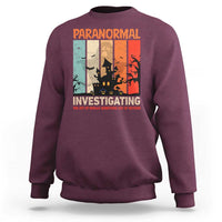 Paranormal Investigator Sweatshirt Ghost Hunting Creepy Halloween - Wonder Print Shop