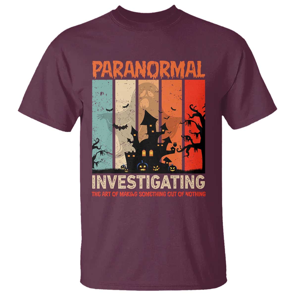 Paranormal Investigator T Shirt Ghost Hunting Creepy Halloween - Wonder Print Shop