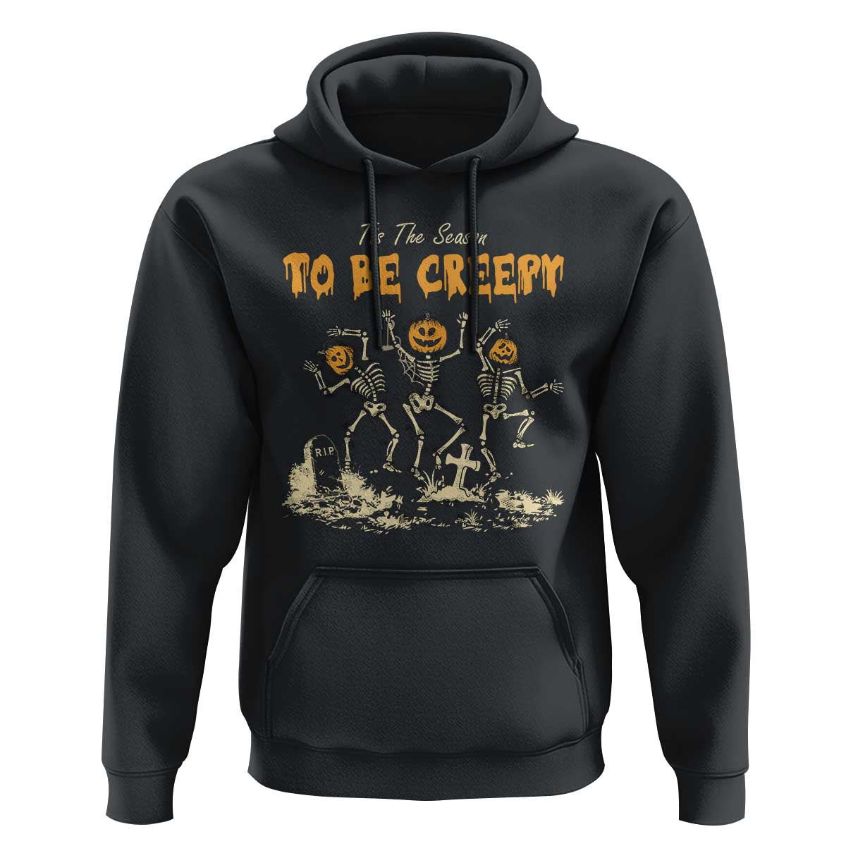 Funny Halloween Hoodie Tis The Season To Be Creepy Dancing Skeleton