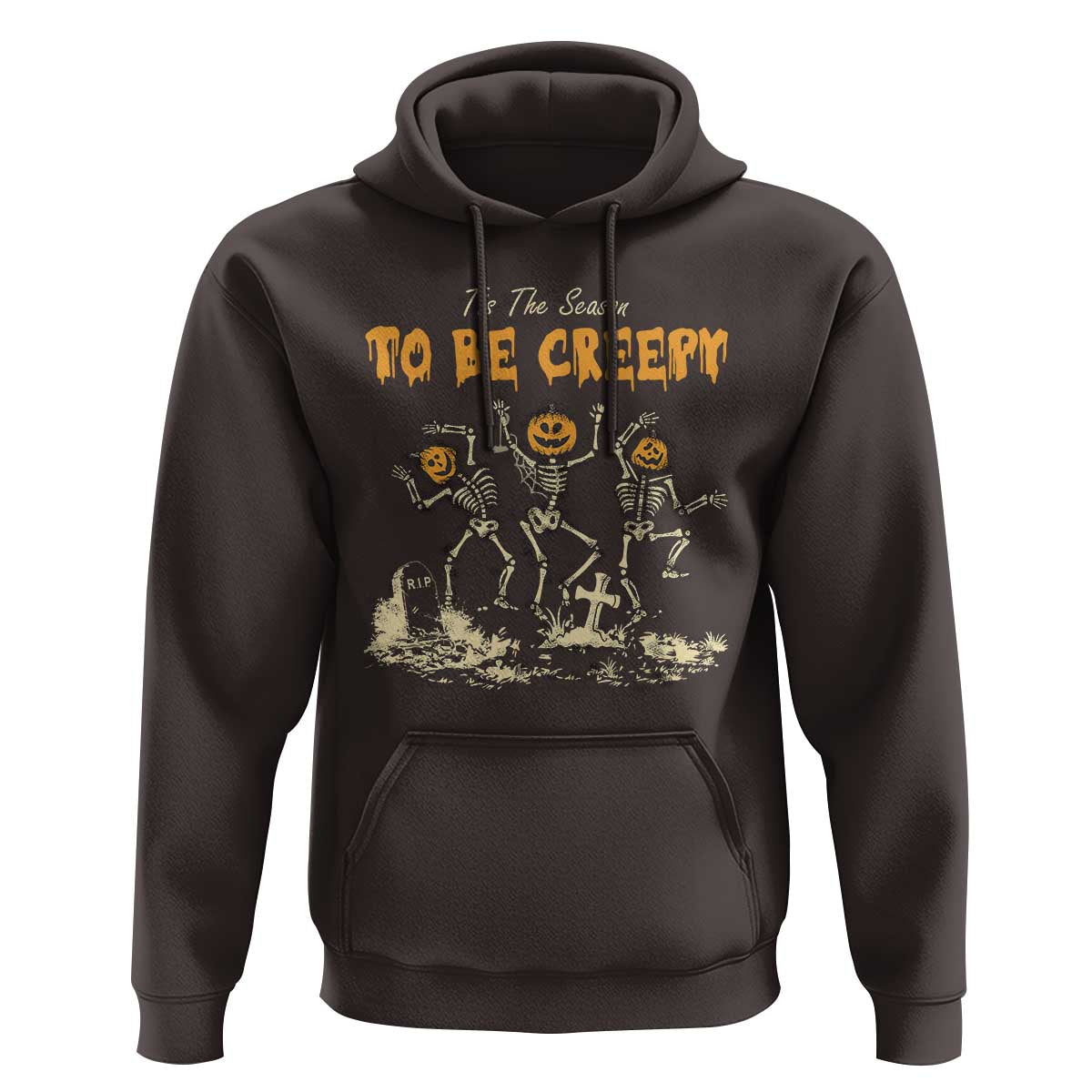 Funny Halloween Hoodie Tis The Season To Be Creepy Dancing Skeleton