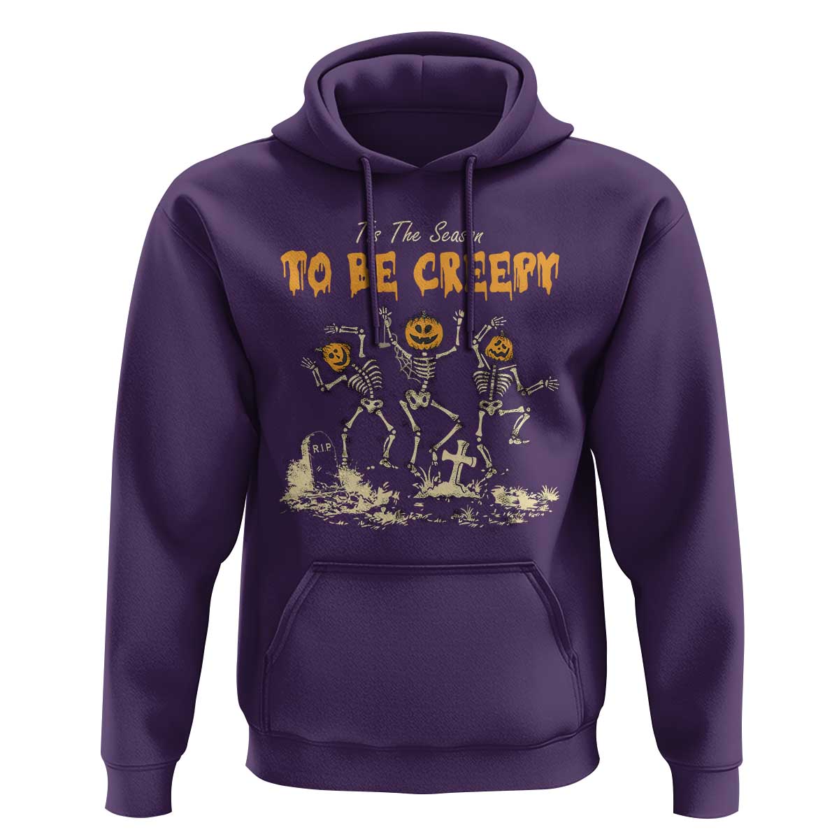 Funny Halloween Hoodie Tis The Season To Be Creepy Dancing Skeleton