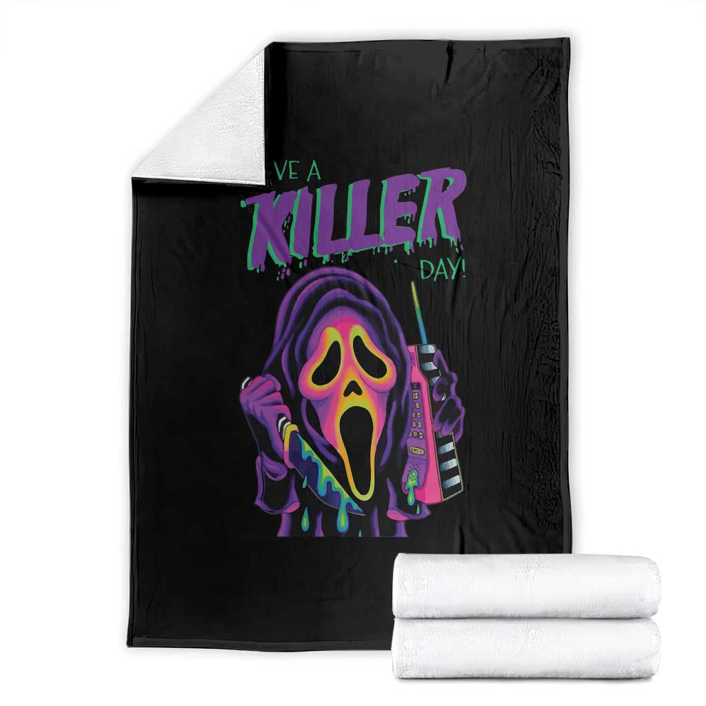 Funny Halloween Throw Blanket Have A Killer Day - Wonder Print Shop