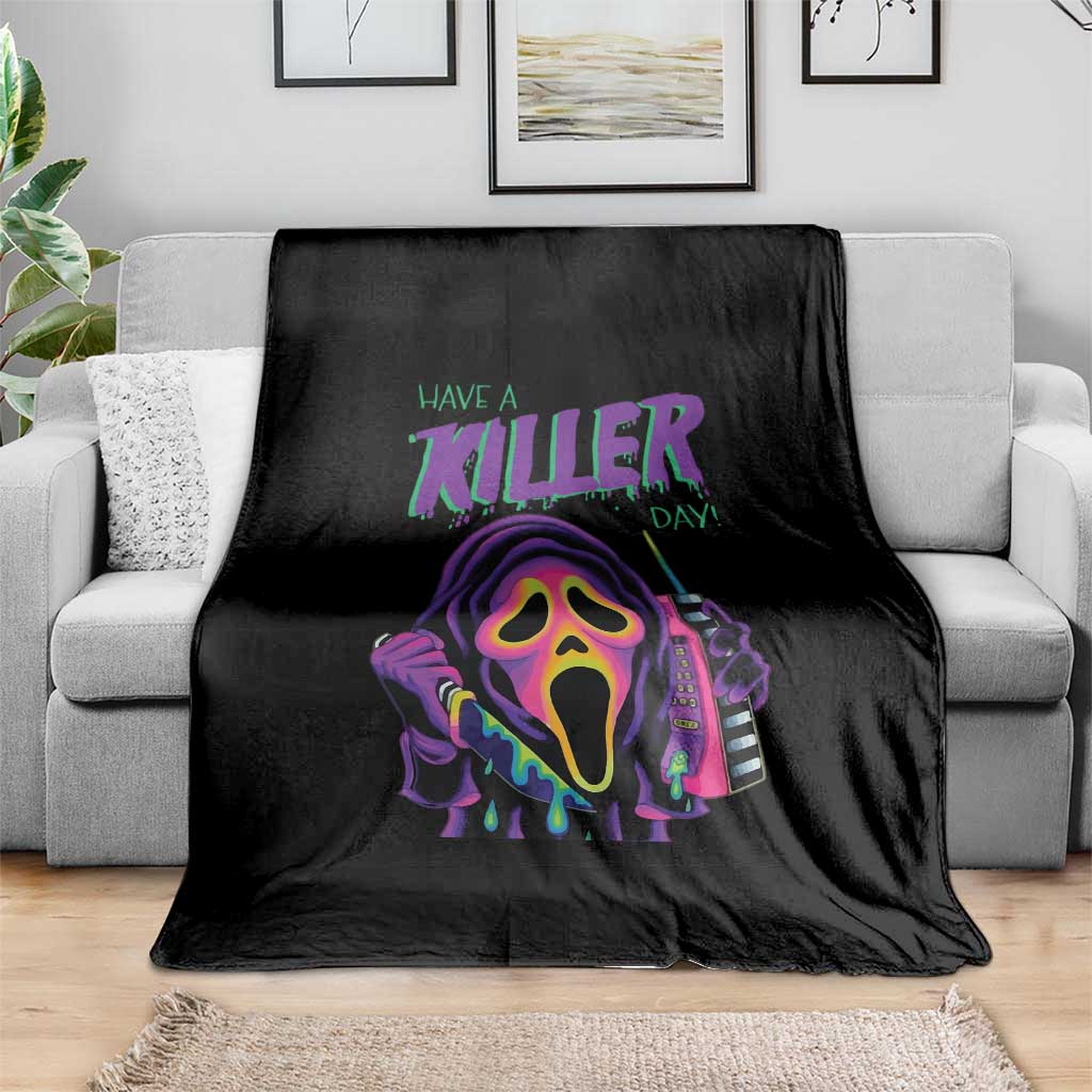Funny Halloween Throw Blanket Have A Killer Day - Wonder Print Shop