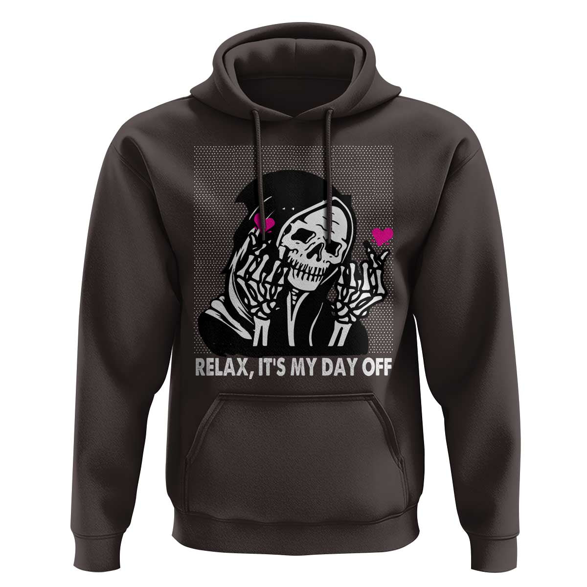 Funny Grim Reaper Hoodie Relax It's My Day Off Halloween