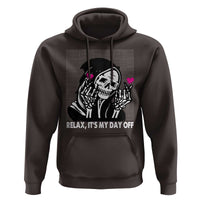Funny Grim Reaper Hoodie Relax It's My Day Off Halloween