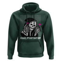 Funny Grim Reaper Hoodie Relax It's My Day Off Halloween