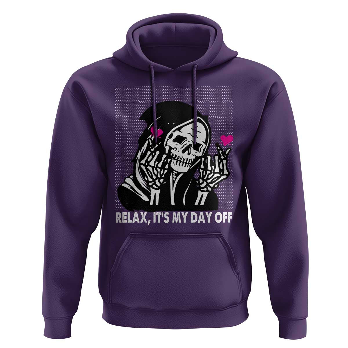 Funny Grim Reaper Hoodie Relax It's My Day Off Halloween