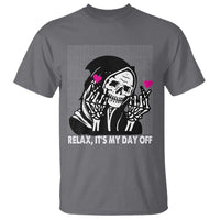 Funny Grim Reaper T Shirt Relax It's My Day Off Halloween - Wonder Print Shop