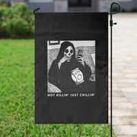 Funny Grim Reaper Garden Flag Not Killing Just Chilling Halloween - Wonder Print Shop
