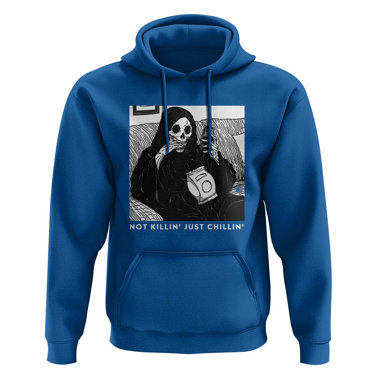 Funny Grim Reaper Hoodie Not Killing Just Chilling Halloween