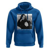 Funny Grim Reaper Hoodie Not Killing Just Chilling Halloween