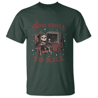 Funny Grim Reaper T Shirt Too Chill To Kill Halloween - Wonder Print Shop