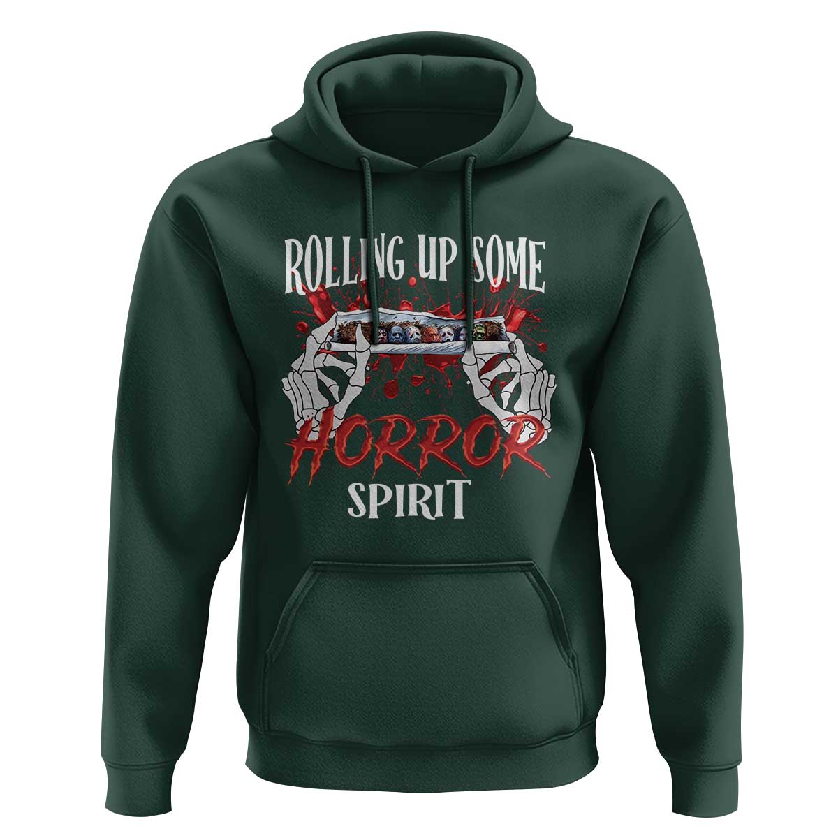 Funny Halloween Hoodie Rolling Up Some Horror Spirit