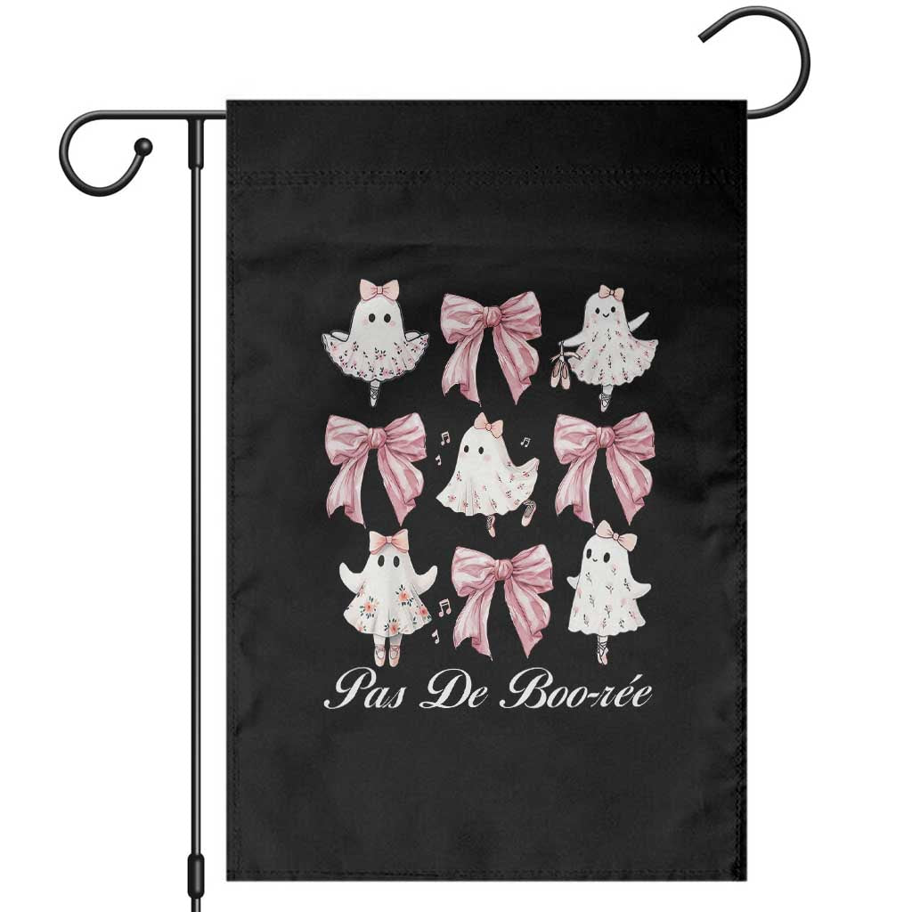 Coquette Halloween Garden Flag Pas De Boo-rée Ghost Ballerina - Wonder Print Shop