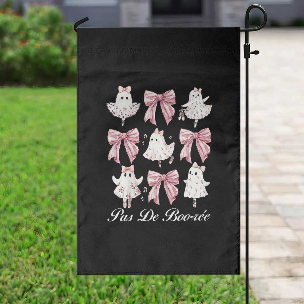 Coquette Halloween Garden Flag Pas De Boo-rée Ghost Ballerina - Wonder Print Shop