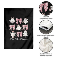 Coquette Halloween Garden Flag Pas De Boo-rée Ghost Ballerina - Wonder Print Shop