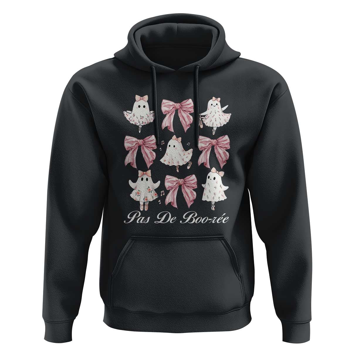 Coquette Halloween Hoodie Pas De Boo-rée Ghost Ballerina