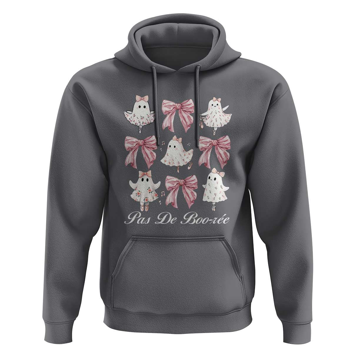 Coquette Halloween Hoodie Pas De Boo-rée Ghost Ballerina