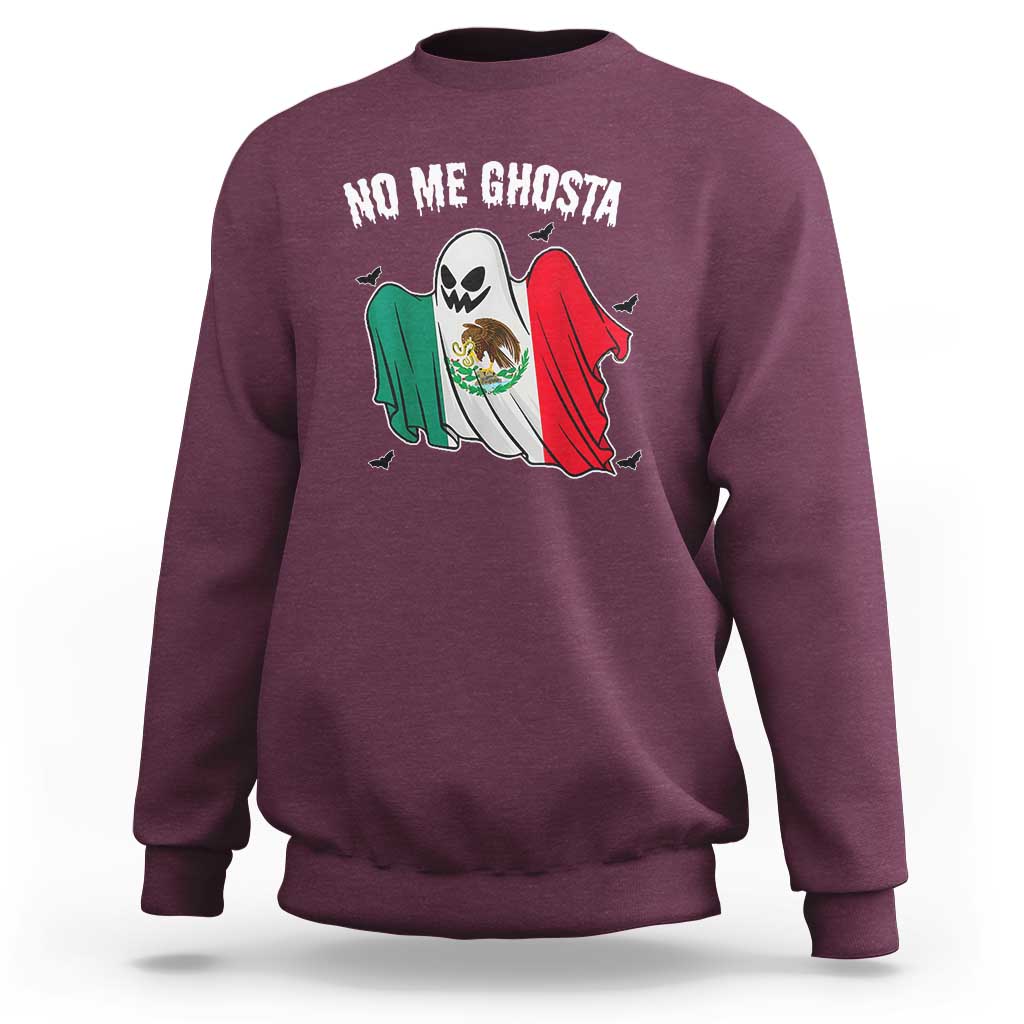 Mexico Halloween Sweatshirt No Me Ghosta Mexican Ghost - Wonder Print Shop