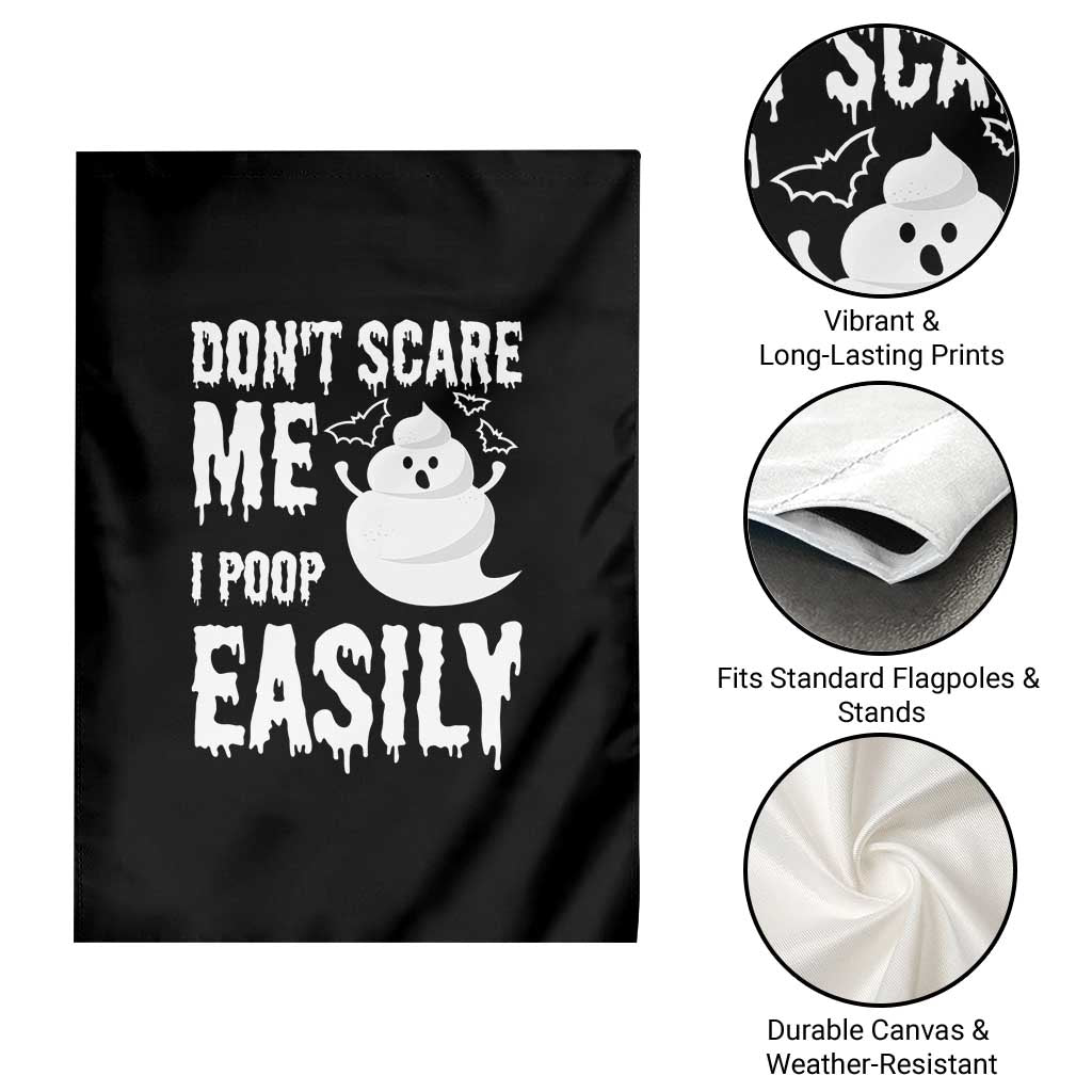 Funny Halloween Garden Flag Don't Scare Me I Poop Easily - Wonder Print Shop