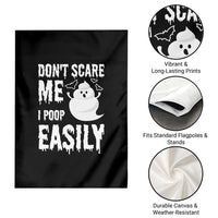 Funny Halloween Garden Flag Don't Scare Me I Poop Easily - Wonder Print Shop