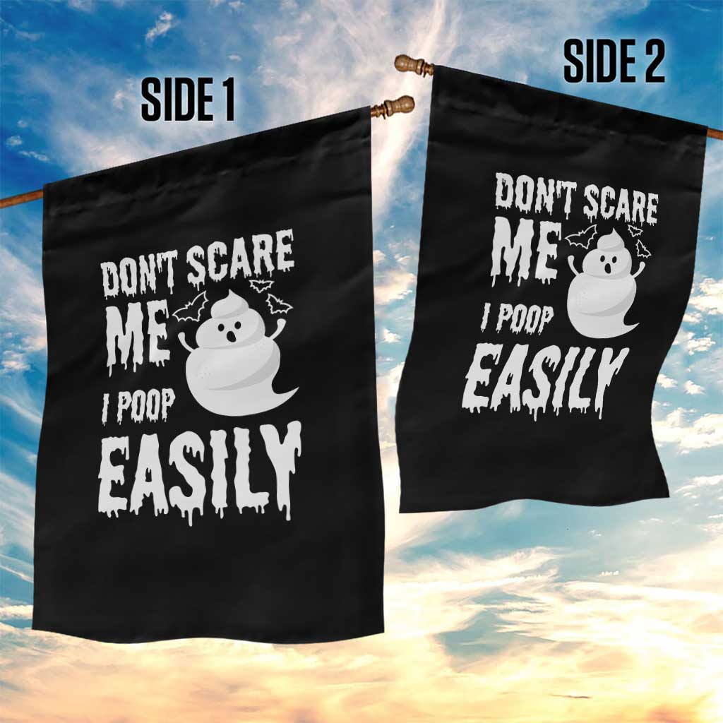 Funny Halloween Garden Flag Don't Scare Me I Poop Easily - Wonder Print Shop