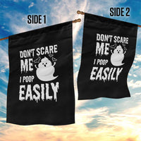 Funny Halloween Garden Flag Don't Scare Me I Poop Easily - Wonder Print Shop
