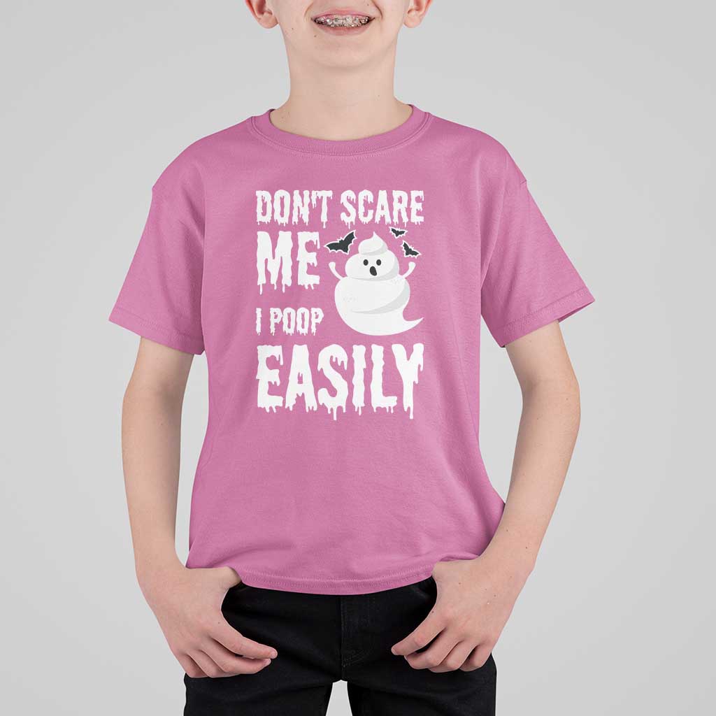 Funny Halloween T Shirt For Kid Don't Scare Me I Poop Easily - Wonder Print Shop