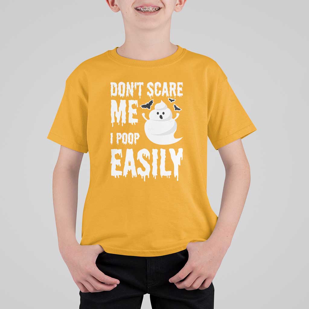 Funny Halloween T Shirt For Kid Don't Scare Me I Poop Easily - Wonder Print Shop