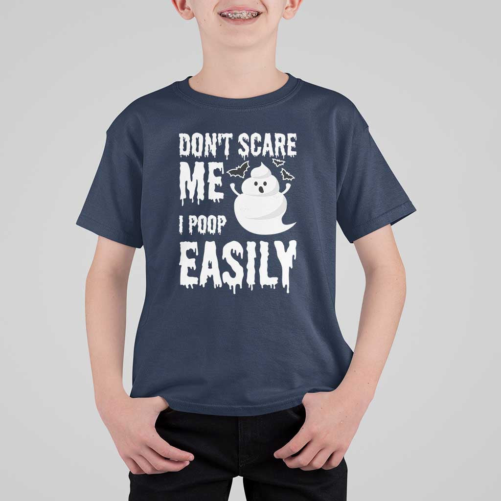 Funny Halloween T Shirt For Kid Don't Scare Me I Poop Easily - Wonder Print Shop