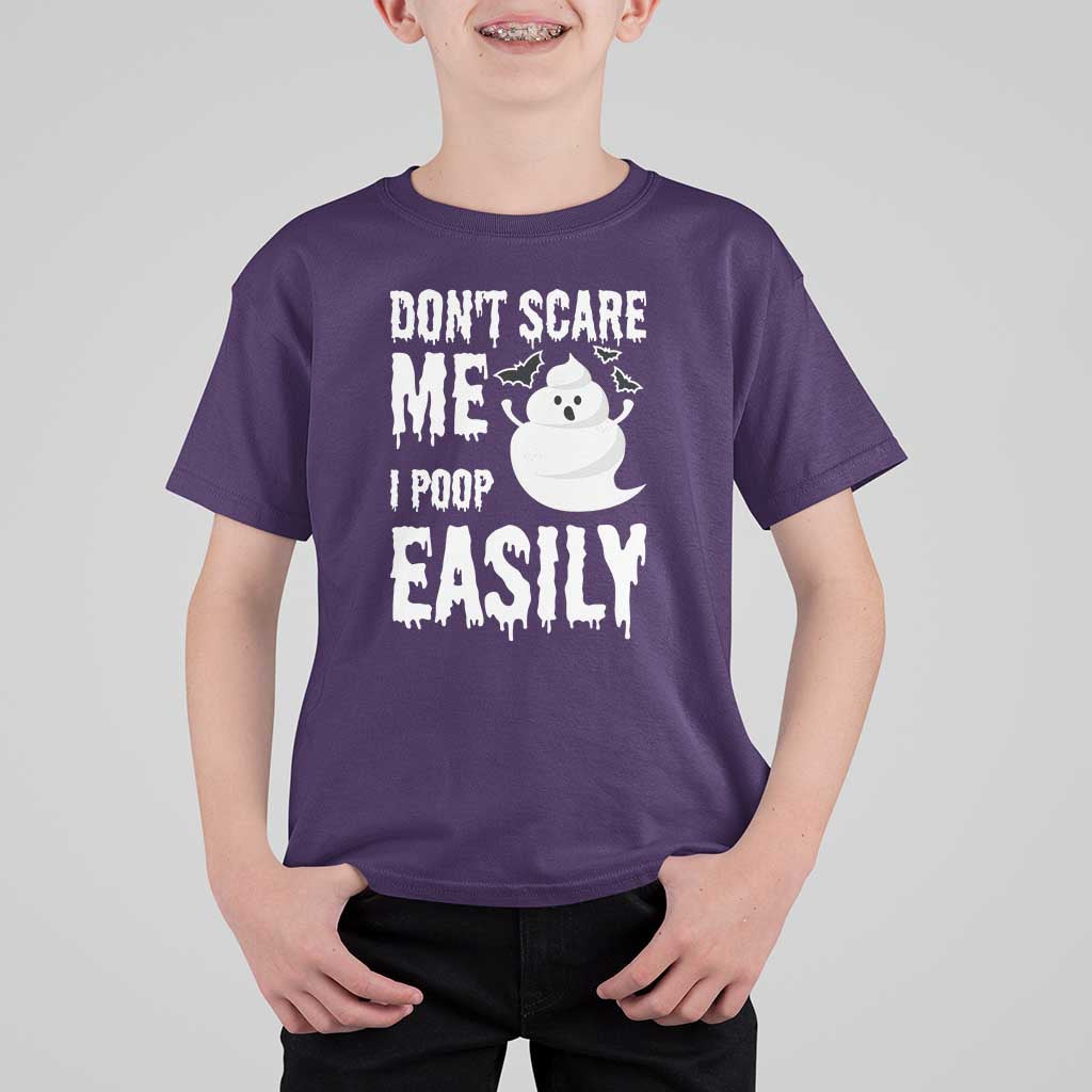 Funny Halloween T Shirt For Kid Don't Scare Me I Poop Easily - Wonder Print Shop