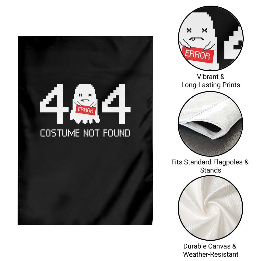 Funny Halloween Garden Flag 404 Error Costume Not Found - Wonder Print Shop