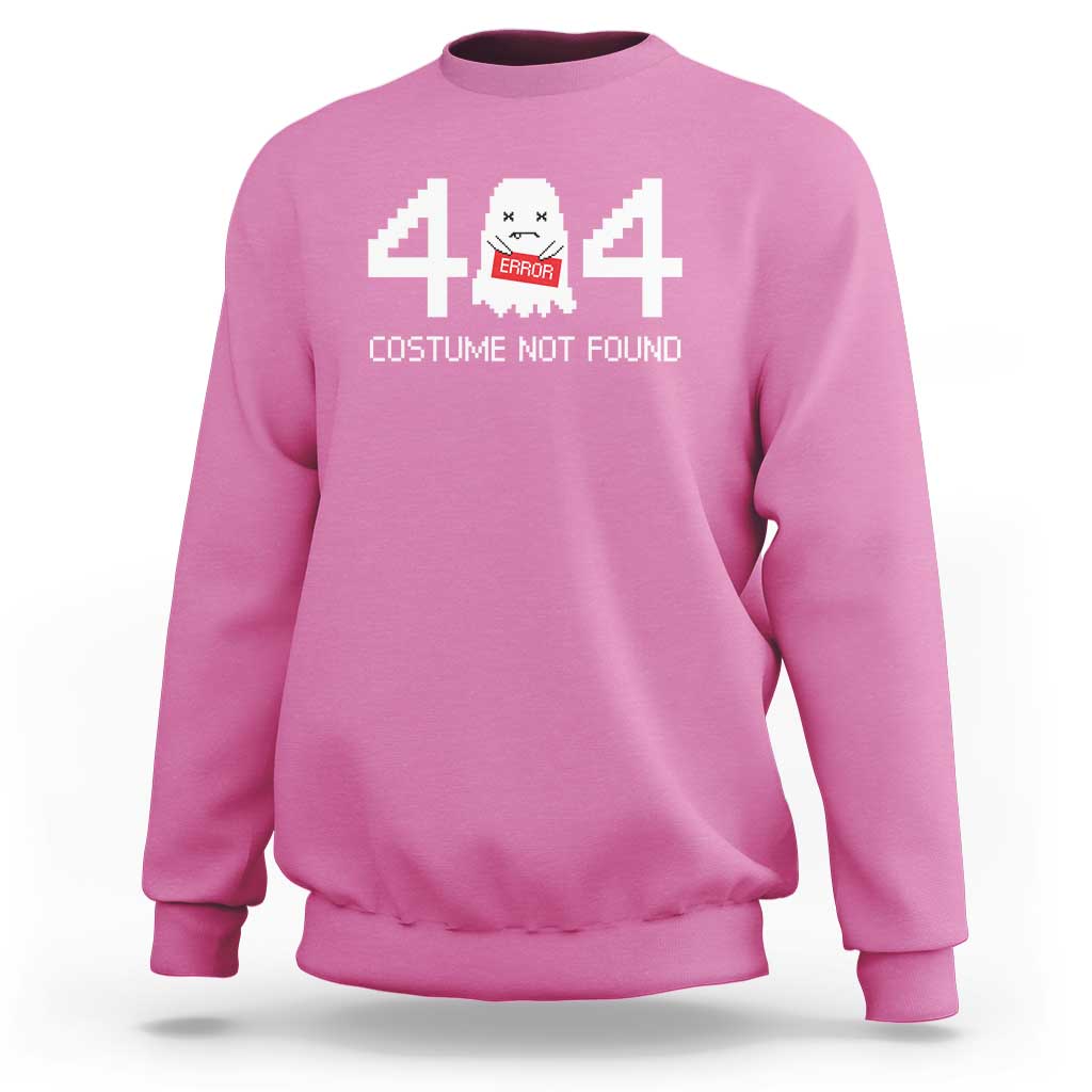 Funny Halloween Sweatshirt 404 Error Costume Not Found - Wonder Print Shop